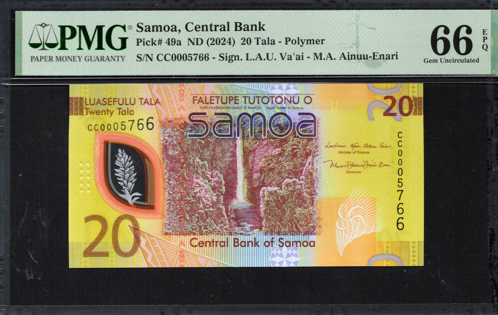 Samoa -  20 Tala 2024 - Pick # 49a - PMG 66 EPQ
