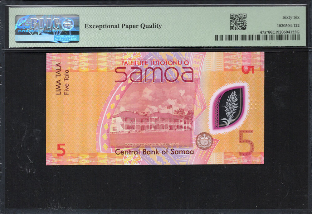 Samoa -  5 Tala 2023 - Pick # 47a* - PMG 66 EPQ