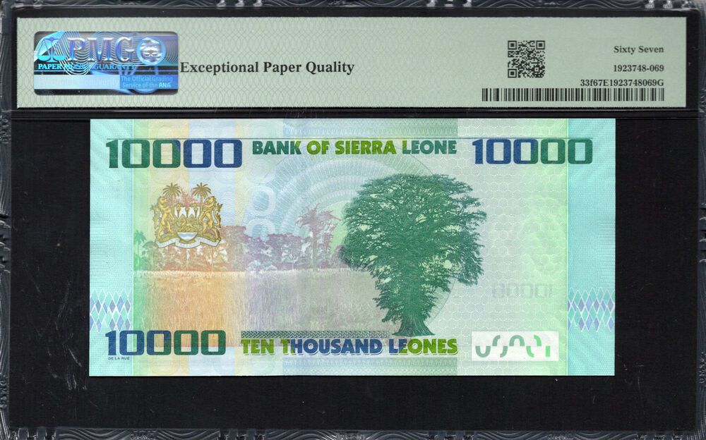 Sierra Leone -  10.000 Leones 2021 - Pick # 33f - PMG 67 EPQ