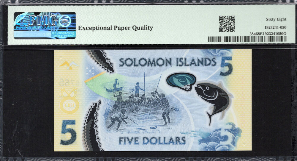 Solomon Islands -  5 Dollars 2019 - Pick # 38a - PMG 68 EPQ