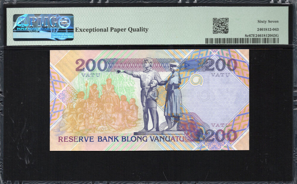 Vanuatu -  200 Vatu 1995 - Pick # 8c - PMG 67 EPQ