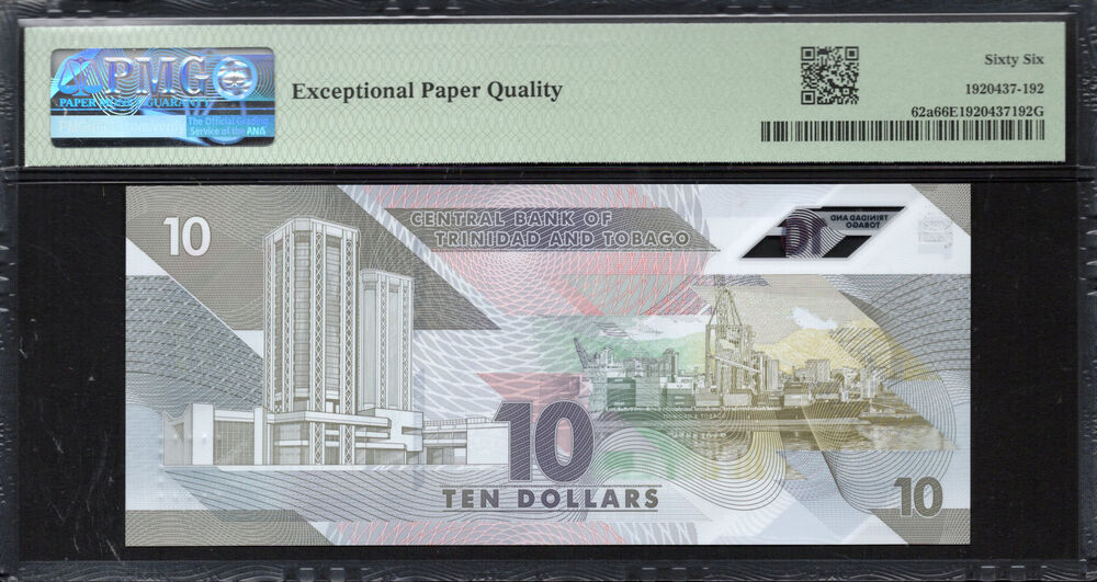 Trinidad and Tobago -  10 Dollars 2020 - Pick # 62a - PMG 66 EPQ