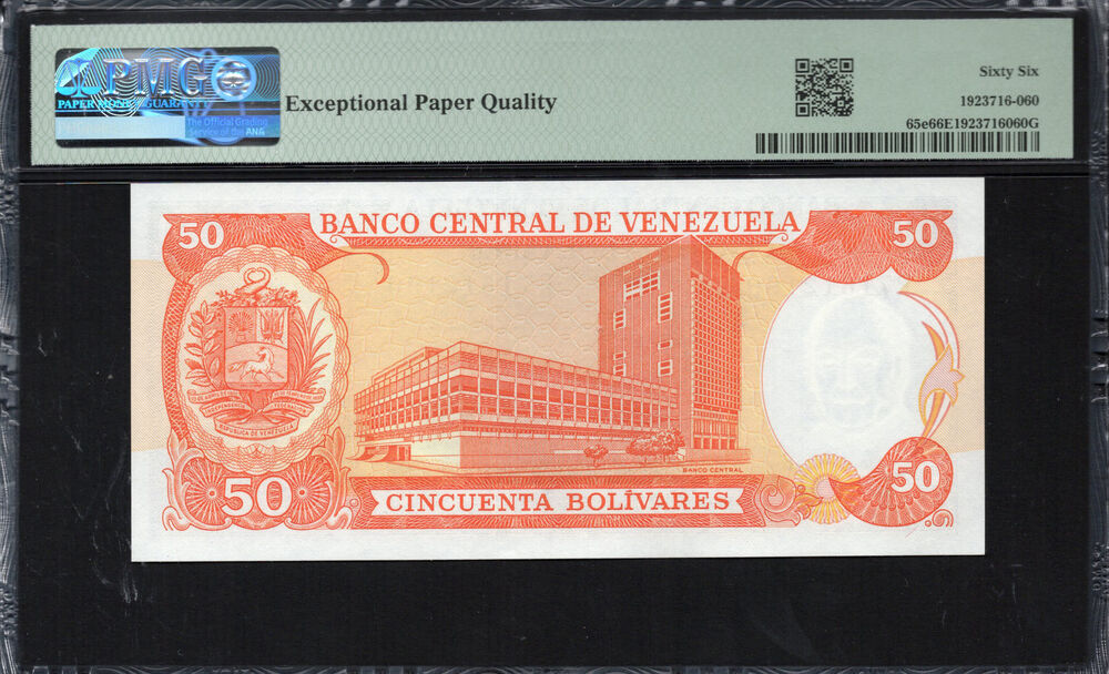 Venezuela -  50 Bolívares 1995 - Pick # 65e - PMG 66 EPQ