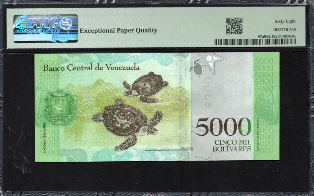 Venezuela -  5000 Bolívares 2016 - Pick # 97a - PMG 68 EPQ