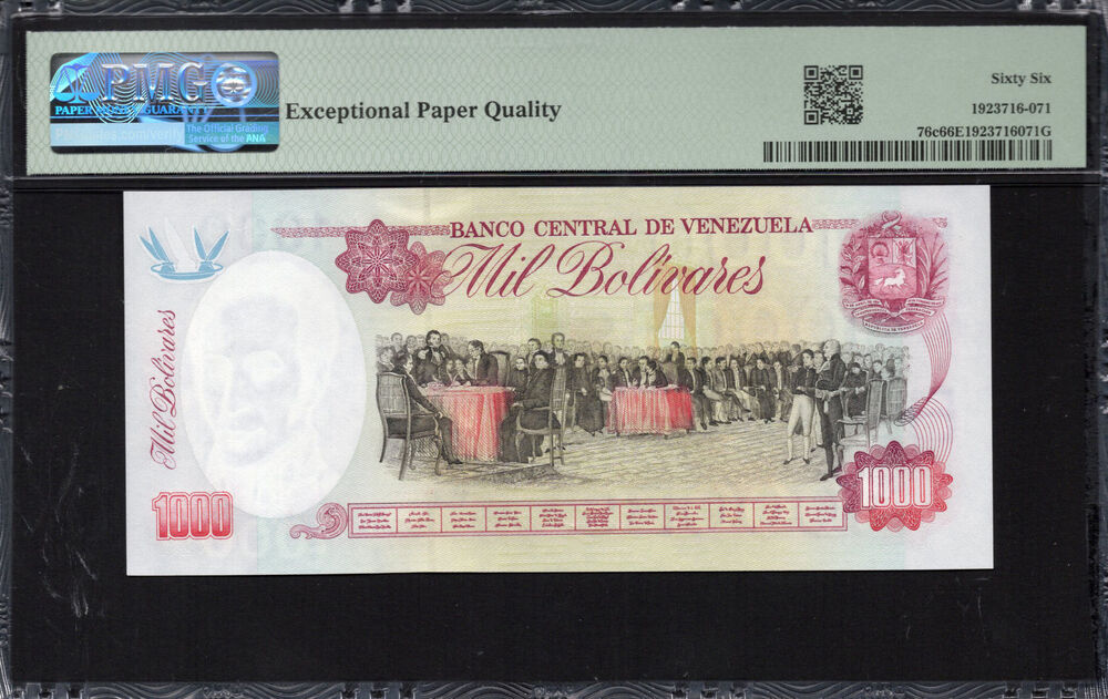 Venezuela -  1000 Bolívares 1998 - Pick # 76c - PMG 66 EPQ
