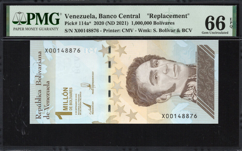 Venezuela -  1.000.000 Bolívares 2020 - Pick # 114a* - PMG 66 EPQ