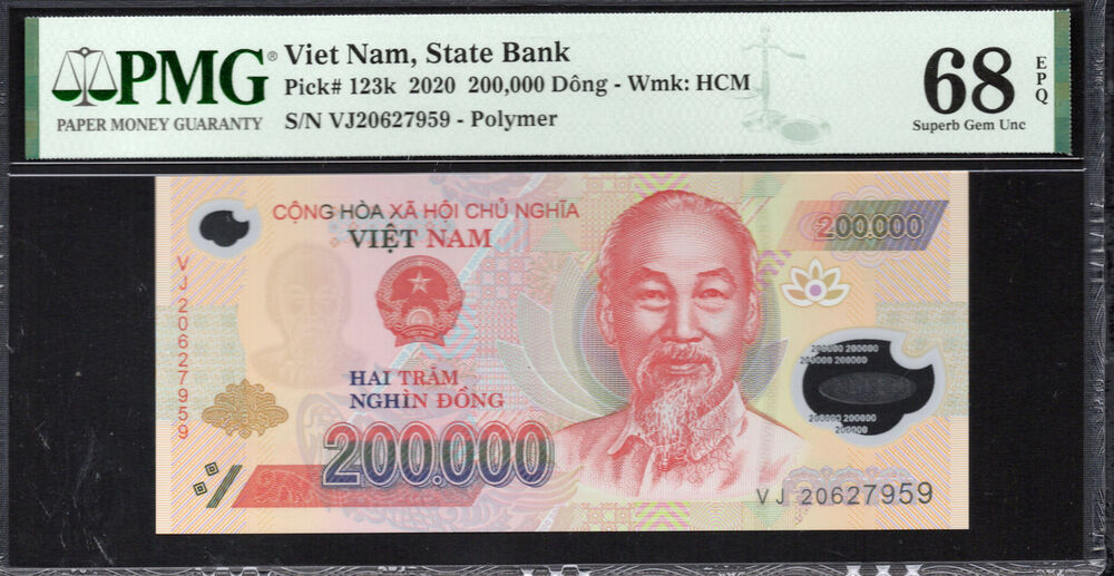 Vietnam -  200.000 Dông 2020 - Pick # 123k - PMG 68 EPQ
