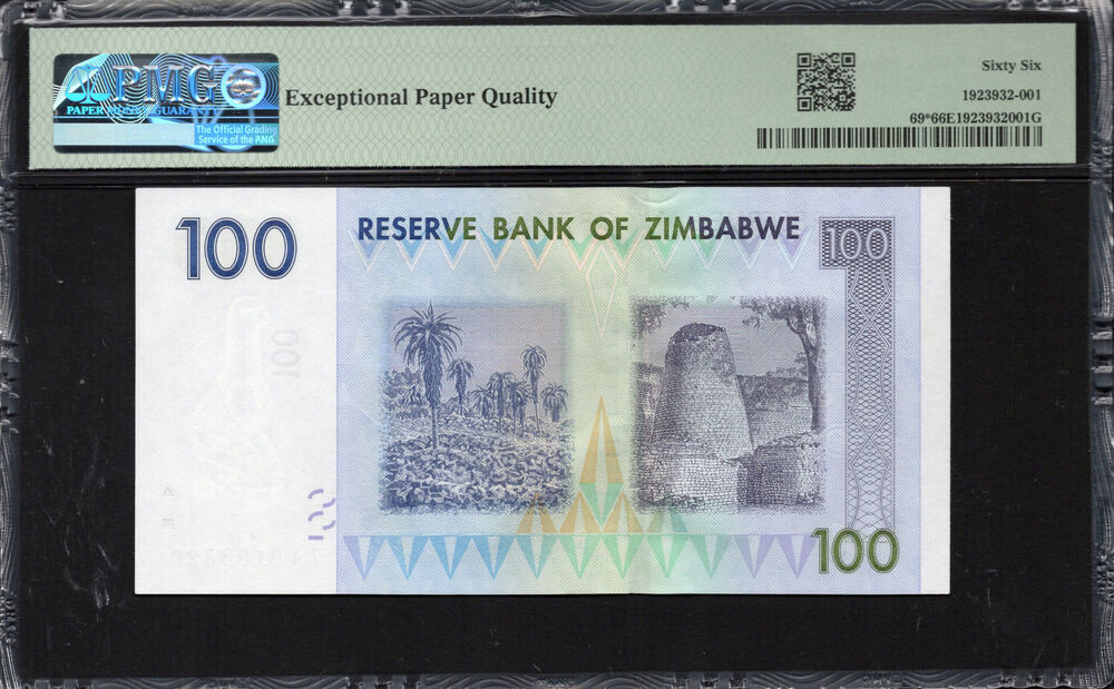 Zimbabwe -  100 Dollars 2007 - Pick # 69* - PMG 66 EPQ