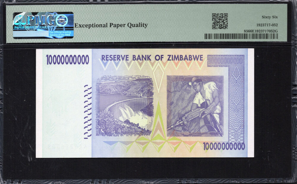 Zimbabwe -  10 Billion Dollars 2008 - Pick # 85 - PMG 66 EPQ