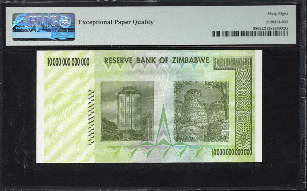 Zimbabwe -  10 Trillion Dollars 2008 - Pick # 88 - PMG 68 EPQ