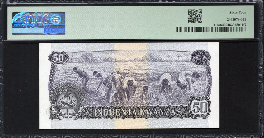 Angola -  50 Kwanzas 1979 - Pick # 114s - PMG 64