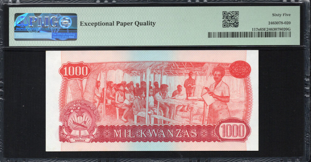Angola -  1000 Kwanzas 1979 - Pick # 117s - PMG 65 EPQ