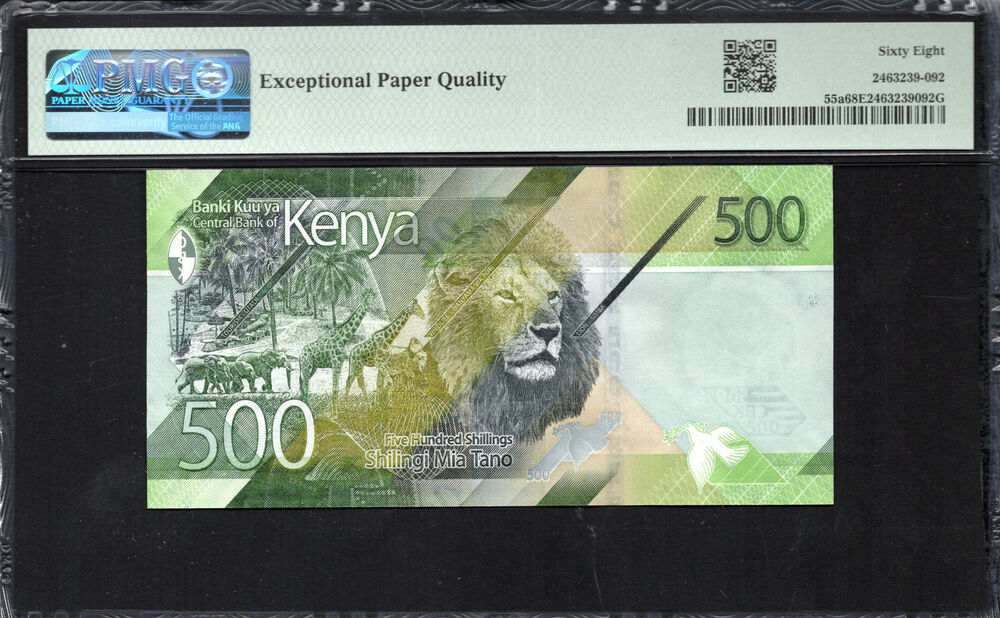 Kenya -  500 Shillings 2019 - Pick # 55a - PMG 68 EPQ