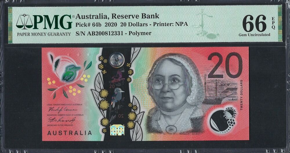 Australia -  20 Dollars 2020 - Pick # 64b - PMG 66 EPQ