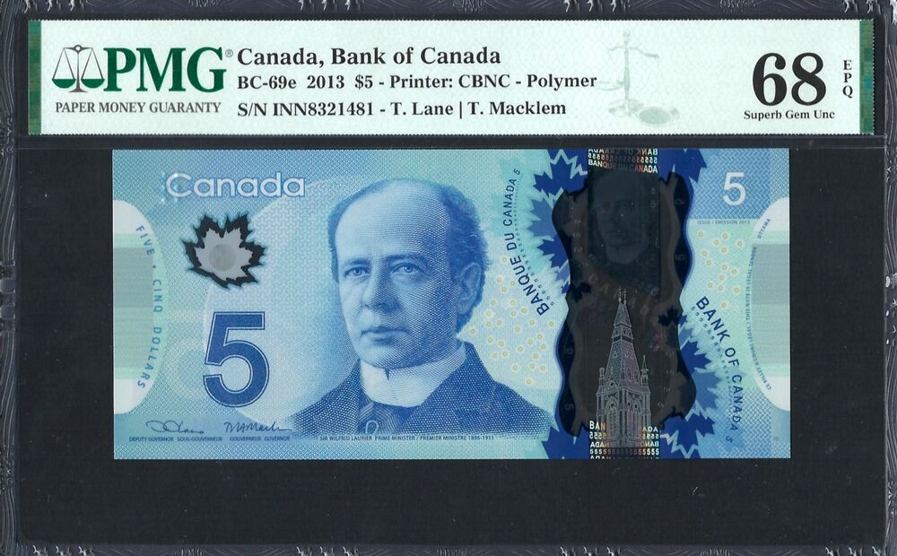 Canada -  5 dollars 2013 - Pick # 69e - PMG 68 EPQ
