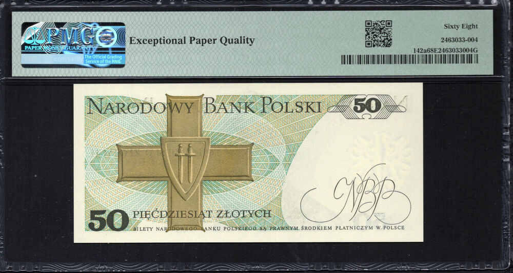 Poland -  50 Zlotych 1975 - Pick # 142a - PMG 68 EPQ