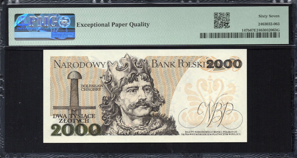 Poland -  2000 Zlotych 1979 - Pick # 147b - PMG 67 EPQ