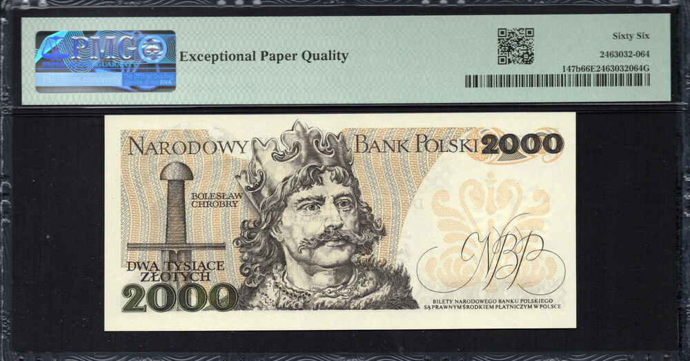 Poland -  2000 Zlotych 1979 - Pick # 147b - PMG 66 EPQ