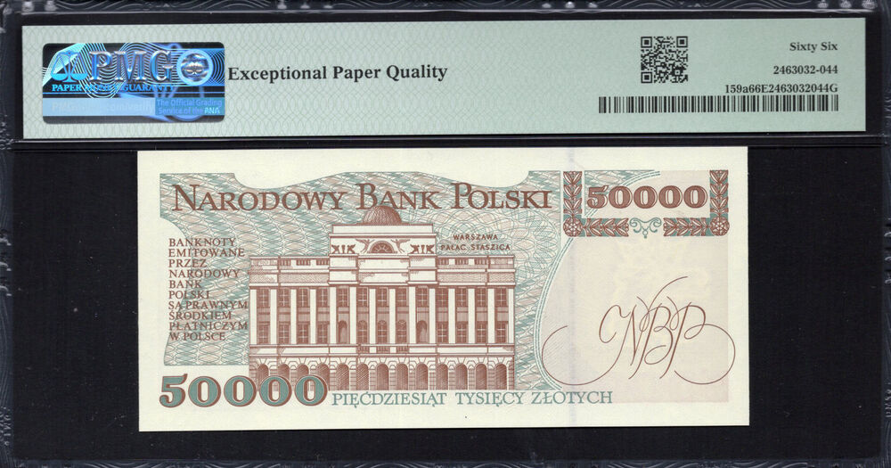 Poland -  50.000 Zlotych 1993 - Pick # 159a - PMG 66 EPQ