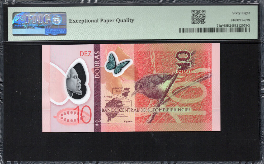 Sao Tome and Principe -  10 Dobras 2016 - Pick # 71a* - PMG 68 EPQ