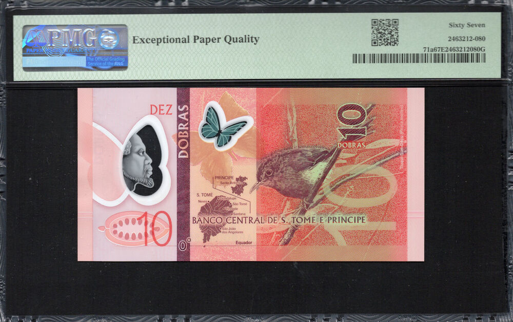 Sao Tome and Principe -  10 Dobras 2016 - Pick # 71a - PMG 67 EPQ