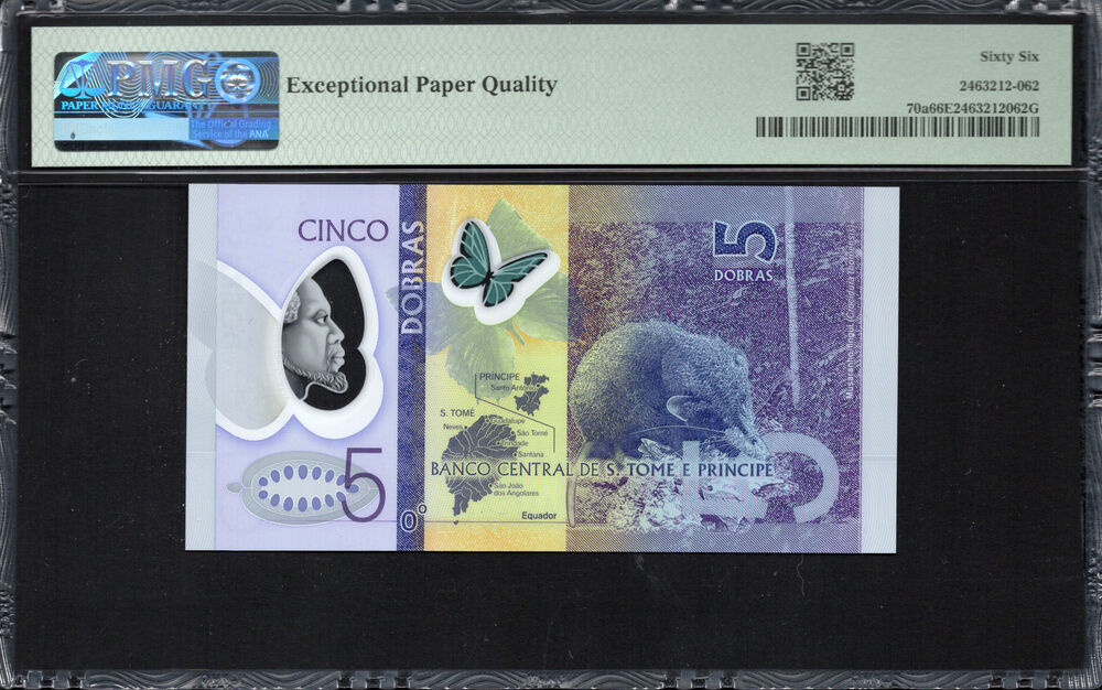 Sao Tome and Principe -  5 Dobras 2016 - Pick # 70a - PMG 66 EPQ
