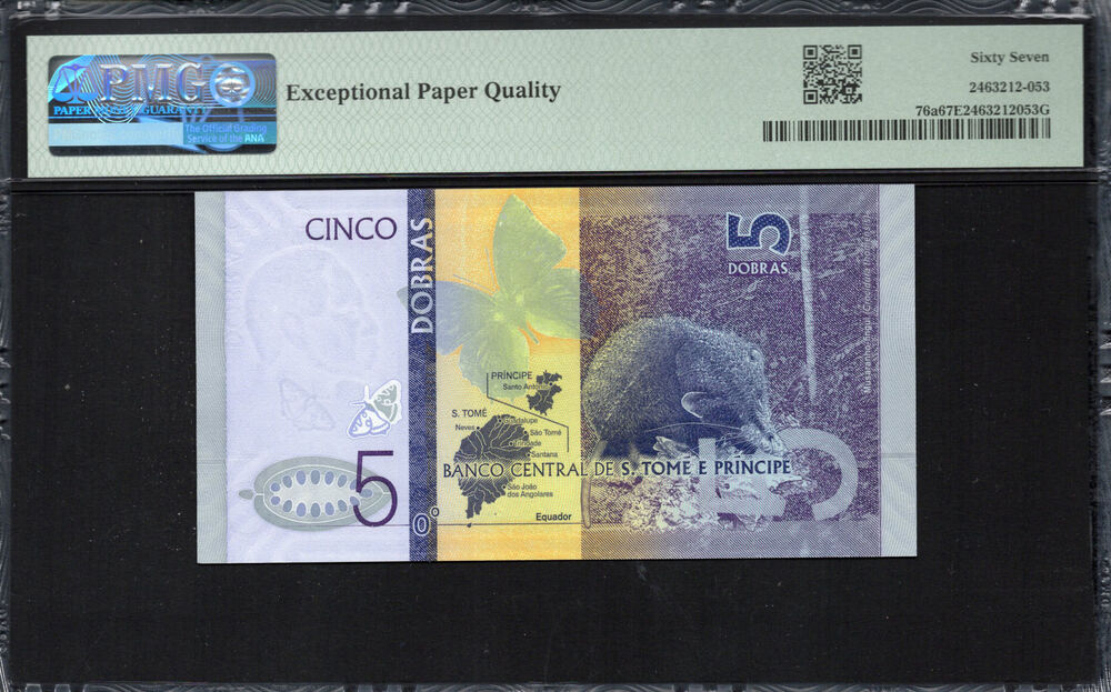Sao Tome and Principe -  5 Dobras 2020 - Pick # 76a - PMG 67 EPQ