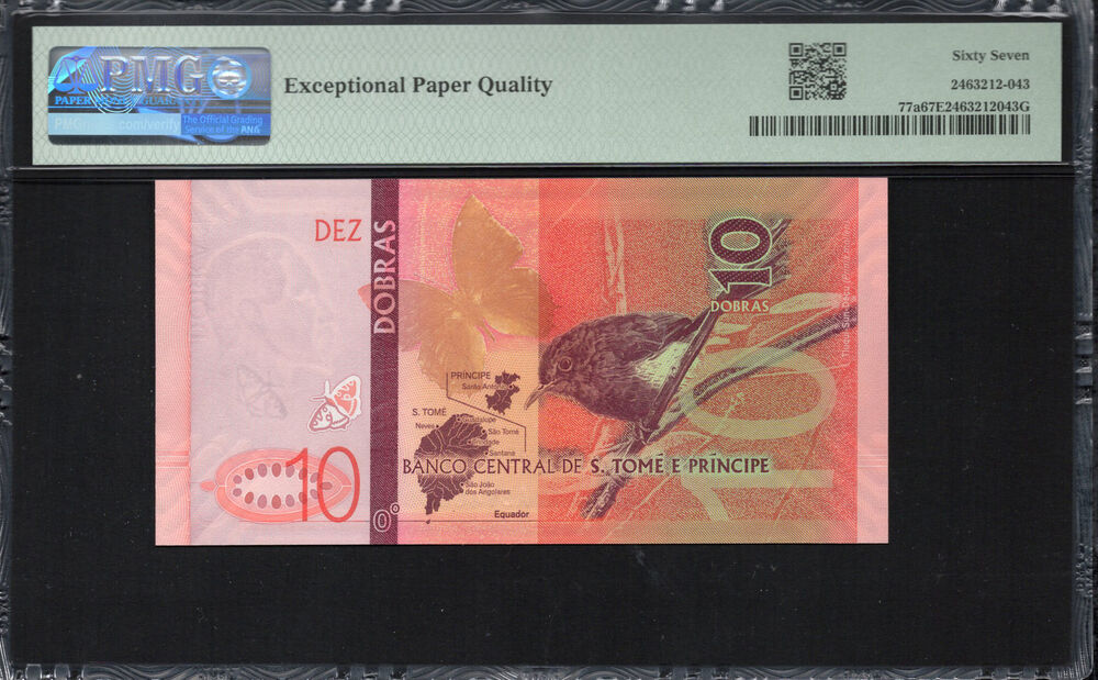 Sao Tome and Principe -  10 Dobras 2020 - Pick # 77a - PMG 67 EPQ