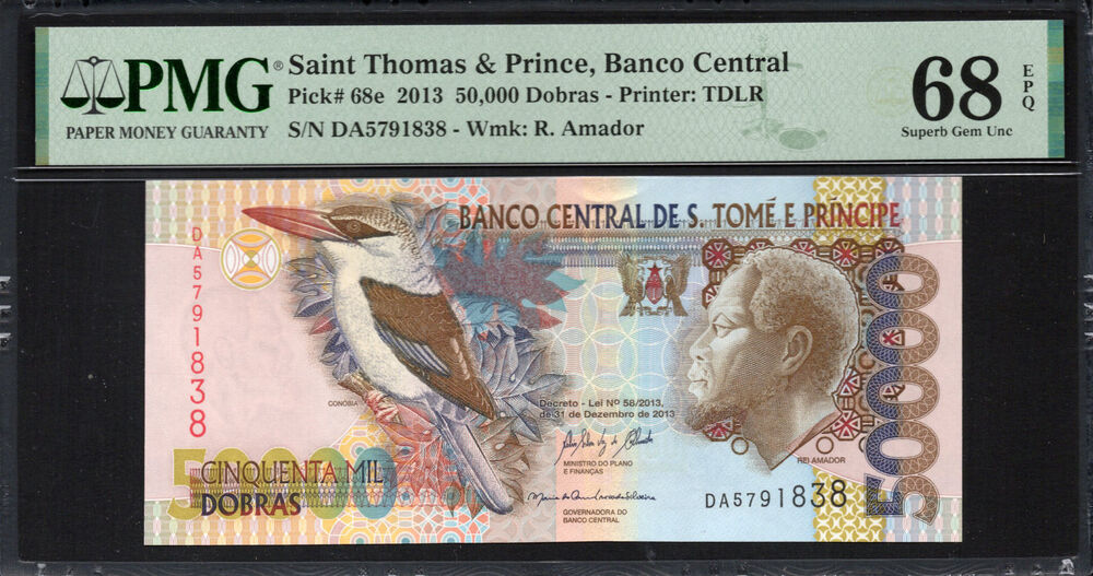Sao Tome and Principe -  50.000 Dobras 2013 - Pick # 68e - PMG 68 EPQ