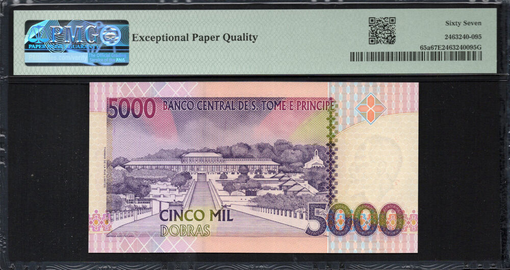 Sao Tome and Principe -  5000 Dobras 1996 - Pick # 65a - PMG 67 EPQ