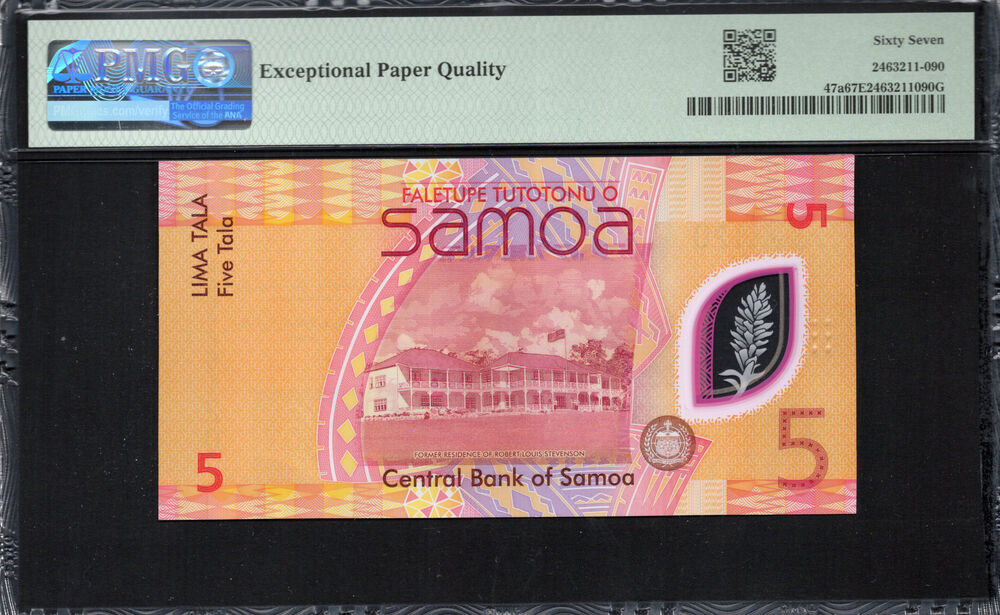 Samoa -  5 Tala 2023 - Pick # 47a - PMG 67 EPQ