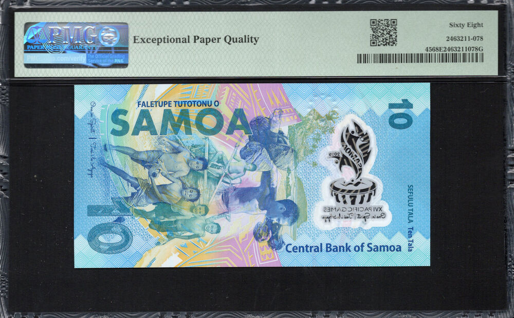 Samoa -  10 Tala 2019 - Pick # 45 - PMG 68 EPQ