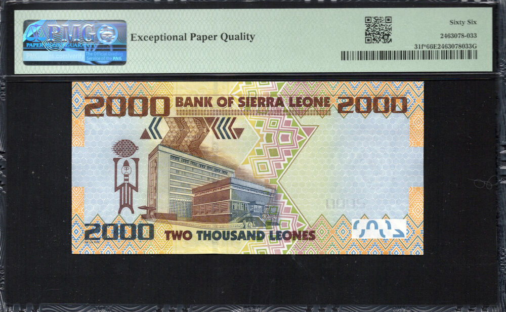 Sierra Leone -  2000 Leones 2021 - Pick # 31f* - PMG 66 EPQ
