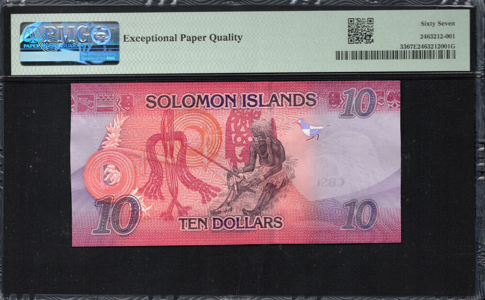 Solomon Islands -  10 Dollars 2017 - Pick # 33 - PMG 67 EPQ