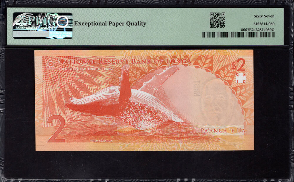 Tonga -  2 Pa'anga 2023 - Pick # 50 - PMG 67 EPQ