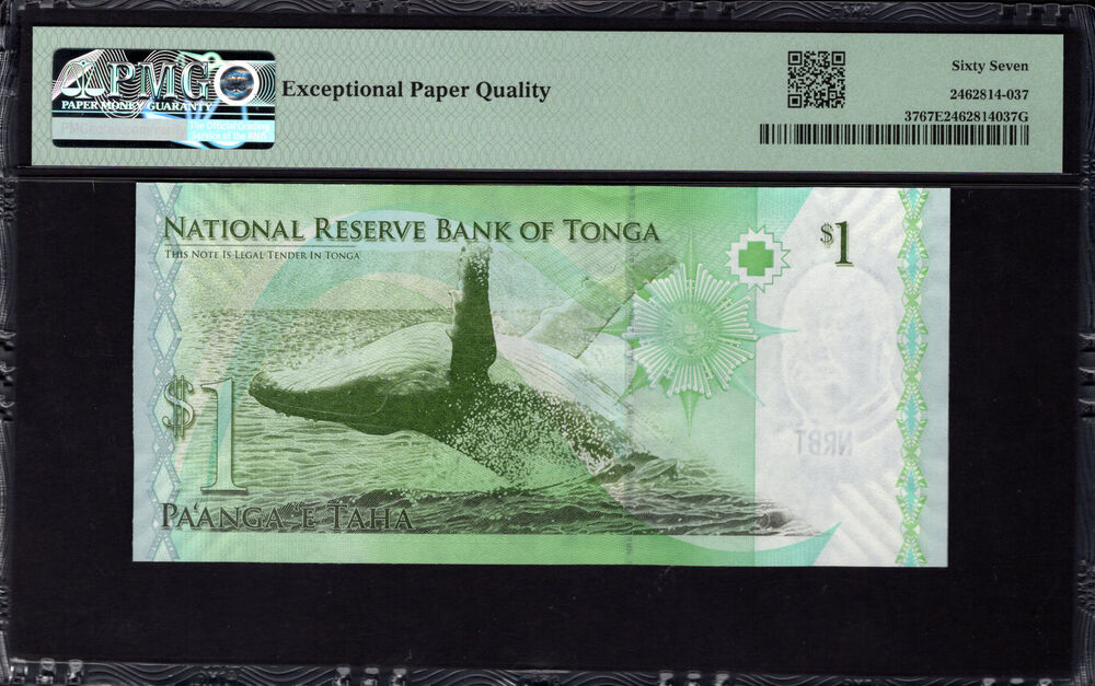 Tonga -  1 Pa'anga 2009 - Pick # 37 - PMG 67 EPQ