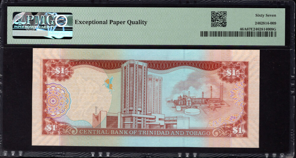 Trinidad and Tobago -  1 Dollar 2006 - Pick # 46A - PMG 67 EPQ