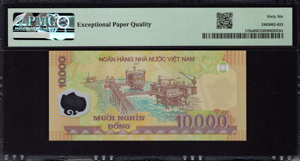 Vietnam -  10.000 Dông 2006 - Pick # 119a - PMG 66 EPQ