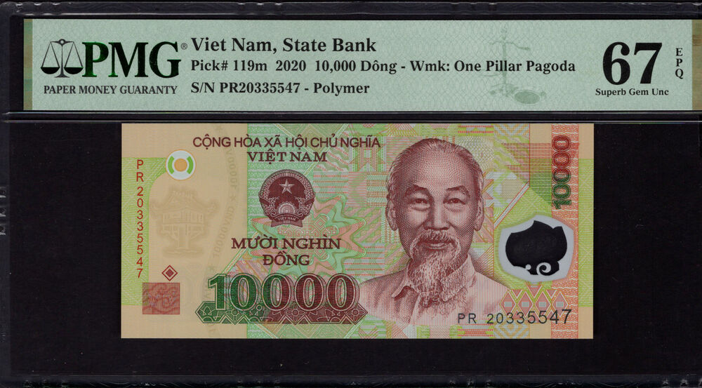 Vietnam -  10.000 Dông 2020 - Pick # 119m - PMG 67 EPQ