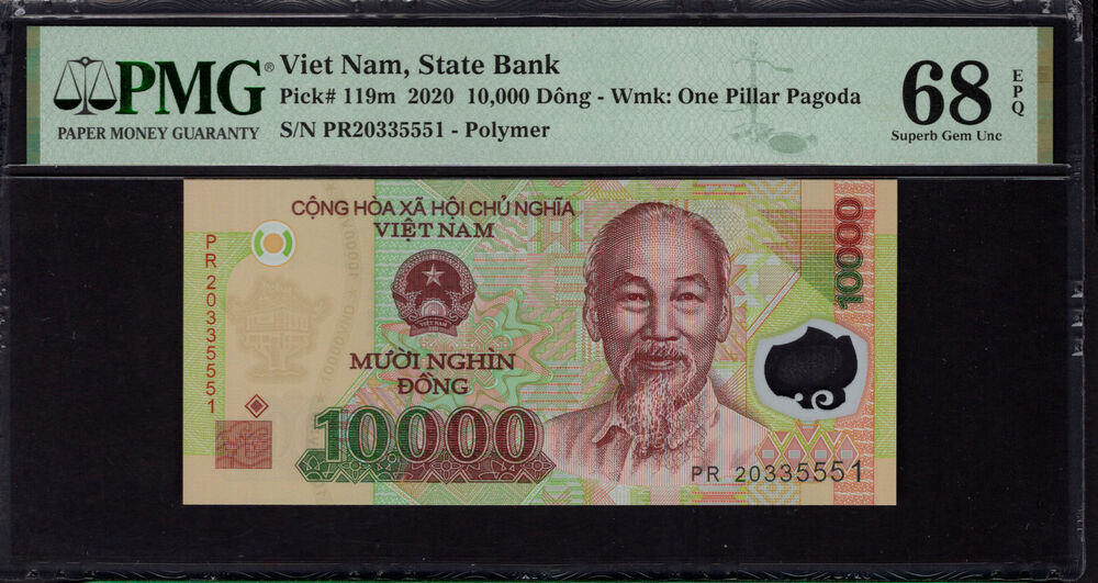 Vietnam -  10.000 Dông 2020 - Pick # 119m - PMG 68 EPQ