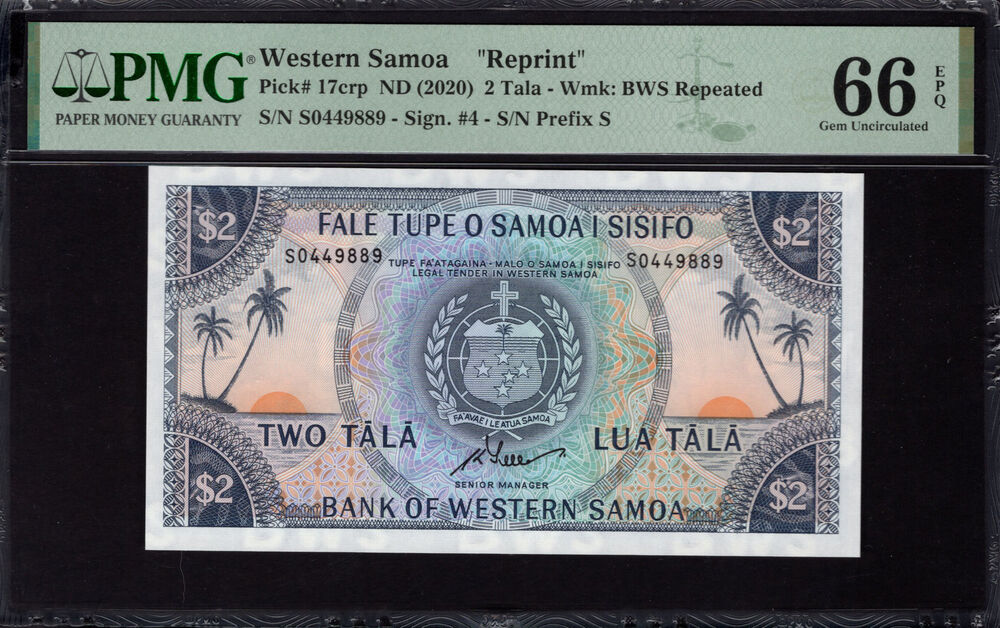 Western Samoa -  2 Tala 2020 - Pick # 17crp - PMG 66 EPQ
