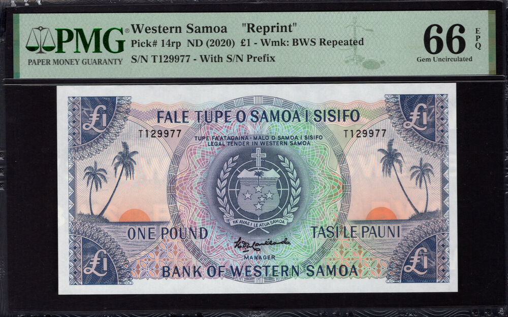 Western Samoa -  1 Pound 2020 - Pick # 14rp - PMG 66 EPQ