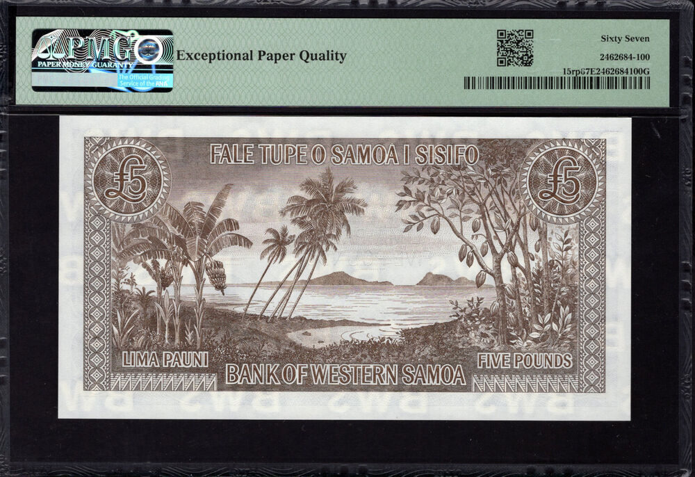 Western Samoa -  5 Pounds 2020 - Pick # 15rp - PMG 67 EPQ