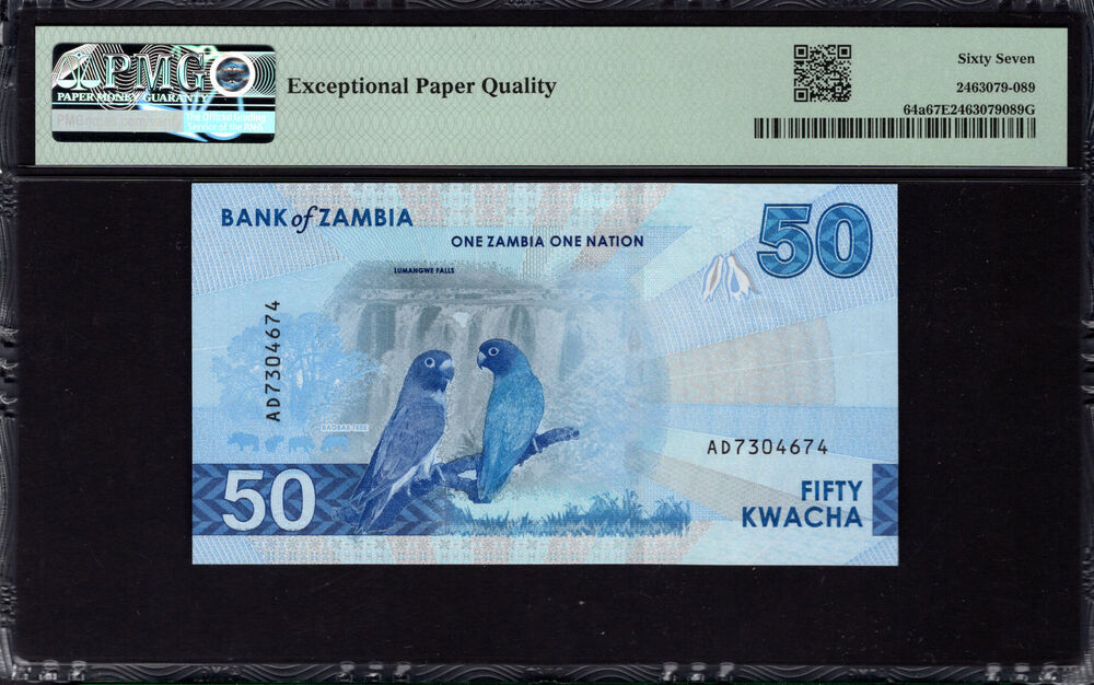 Zambia -  50 Kwacha 2024 - Pick # 64a - PMG 67 EPQ