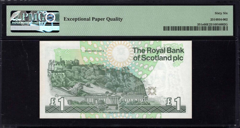 Scotland -  1 Pound 2000 - Pick # 351e - PMG 66 EPQ