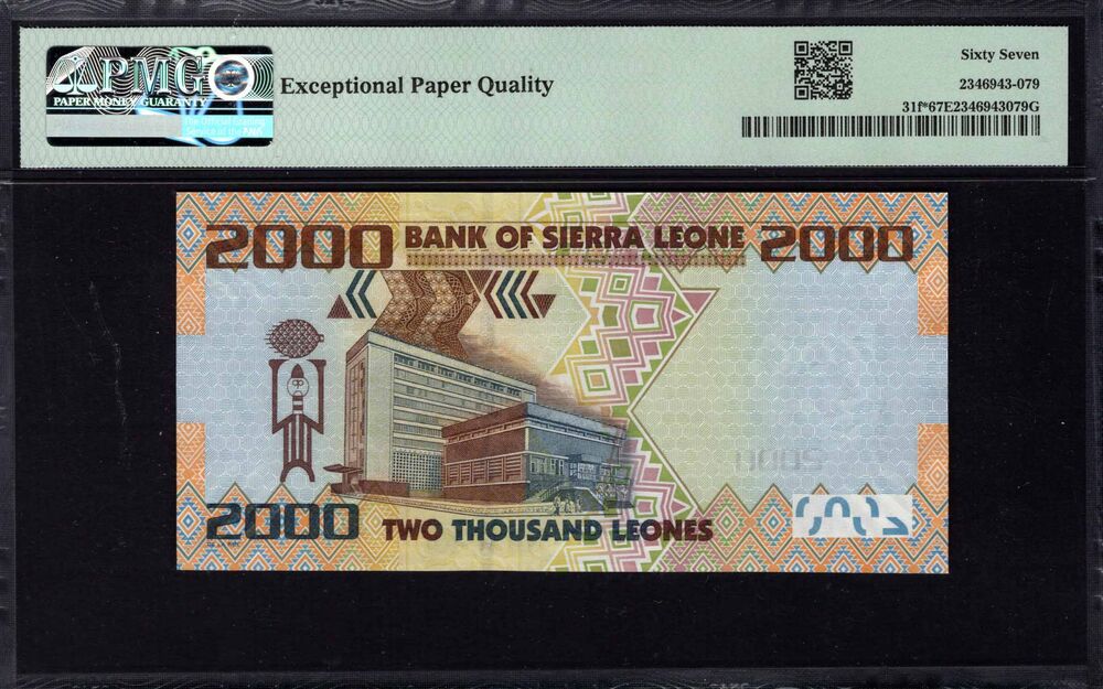 Sierra Leone -  2000 Leones 2021 - Pick # 31f* - PMG 67 EPQ