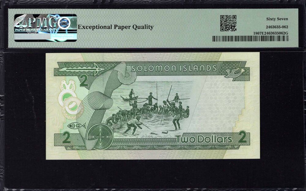 Solomon Islands -  2 Dollars 1997 - Pick # 18 - PMG 67 EPQ