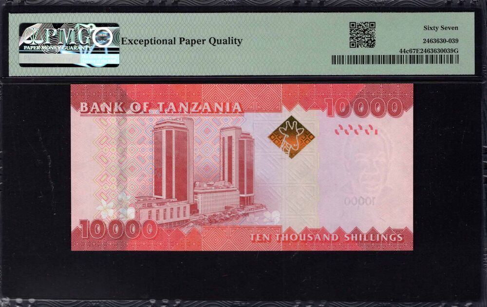 Tanzania -  10.000 Shilingi 2020 - Pick # 44c - PMG 67 EPQ