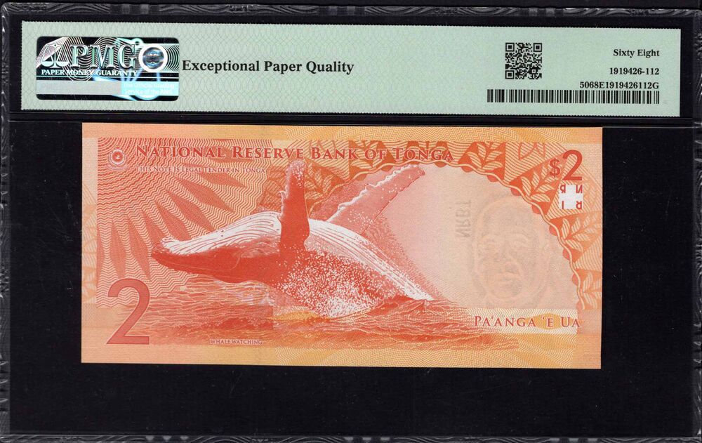 Tonga -  2 Pa'anga 2023 - Pick # 50 - PMG 68 EPQ