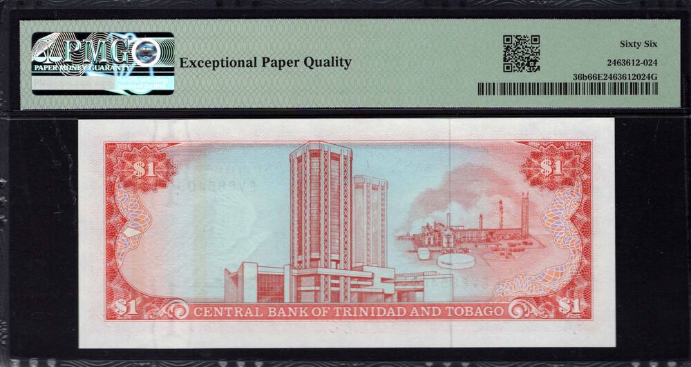 Trinidad and Tobago -  1 Dollar 1985 - Pick # 36b - PMG 66 EPQ